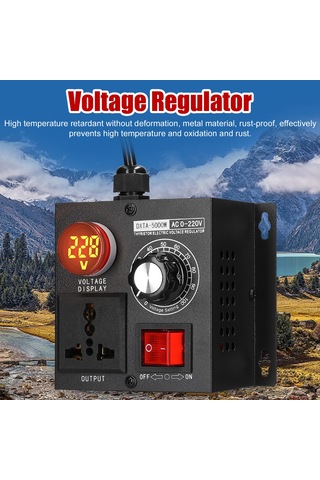 Ac220v 5000w Kademesiz Voltaj Regülatörü Taşınabilir E25135eu