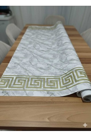 Masa Örtüsü Mermer Desen 140x200 Cm Elyaf Tabanlı Yeni Model Masa Çok Renkli