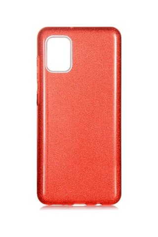 Galaxy Uyumlu A31 Kılıf Zore Shining Silikon Kırmızı