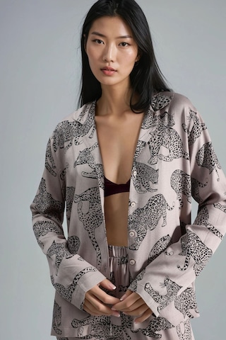 Hiccup Leopar Desenli Uzun Kollu Pijama Takımı Allık Pembe