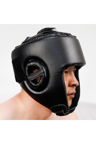 Siyah Boks Başlığı Yüz Örtüsü Tam Kapsama Kafa Dişlisi Koruyucu Koruma Görevlisi Siyah