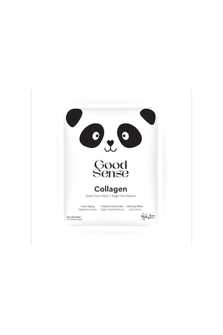 Panda Desenli Kolajen Kağıt Yüz Maskesi Yoğun Nemlendirici Anti Aging Cilt Sıkılaştırıcı
