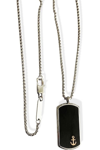 Ars-k016 Erkek Çelik Kolye Gri