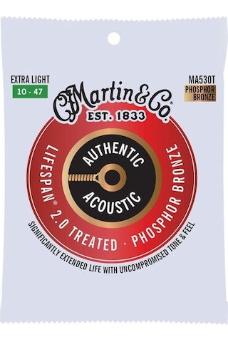 Martin Co Ma530t Sp Lifespan Treated Akustik Gitar Teli Extra Light 10-47