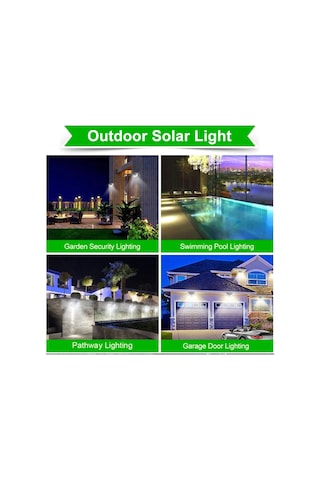 Solar Bahçe Aydınlatma 100 Ledli Fotoselli Güneş Enerjili Lamba (547253809) Diğer