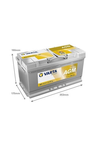 Varta A5 12v 95ah 850a Dynamic Start Stop Agm Akü Üretim Tarihi:2025