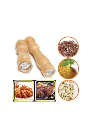 Seramik Bıçaklı Ahşap Değirmen Baharat Değirmeni Küçük Boy 13.5 C