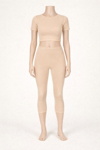 Belpa Diz Altı %100 Pamuklu Penye Tayt, Büyük Beden Tayt, Kapri Tayt Ten Belpa Diz Altı %100 Pamuklu Penye Tayt, Büyük Beden Tayt, Kapri Tayt Ten