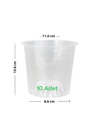 Orkide Yetiştirme Saksısı Pot 10 Adet-0.75l 10