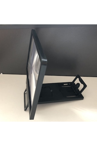 Video Görüntüleme İçin Ayarlanabilir Stand İle 3d Hd Katlanabilir Cep Telefonu Ekran Büyüteç Black