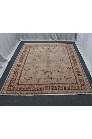 Zehra Abla Halı Vintage El Dokuma 6m2 Eskitme Pastel Kula İzmir Yün Salon Halısı 5715 Renkli