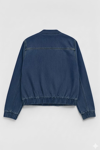 Kadın Lacivert Bomber Denim Ceket Lacıvert