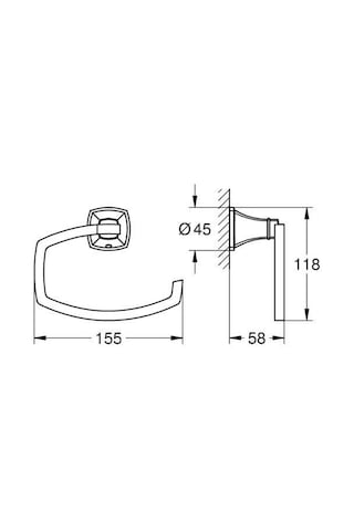 Grohe Grandera Tuvalet Kağıtlığı - 40908000 Gümüş