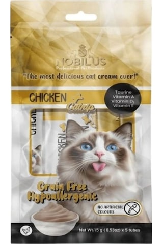 Nobılus Tavuk Ve Kedi Naneli Kedi Krema Ödülü 5x15g