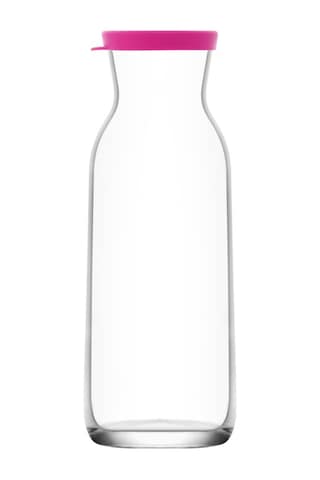 Lav Fonte Cam Karaf Tekli 1,2 L Pembe Silikon Kapaklı (Sürahi )