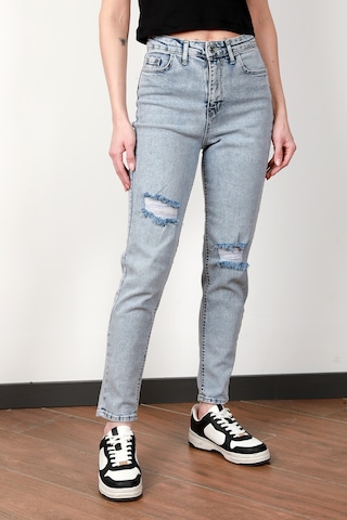 Giysa Kadın Lyc Lazer Kesim Skinny Jean Mavi