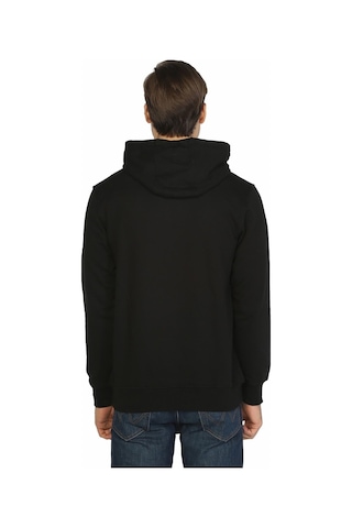 Bant Giyim - Tech N9Ne Siyah Kapşonlu Erkek Sweatshirt
