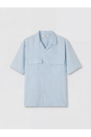 Lc Waikiki Mavi Loose Fit Çizgili Erkek Gömlek