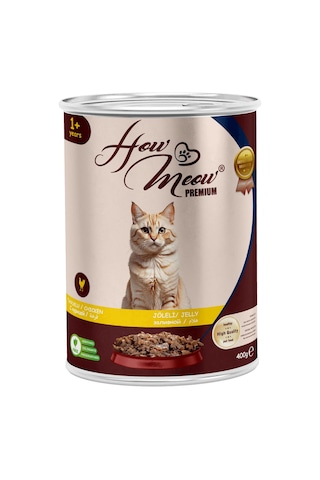 How Meow Jöleli Tavuk Ciğerli Yetişkin Kedi Maması 12 x 400 G