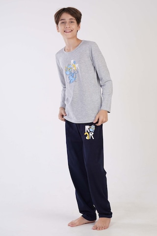 Vienetta Erkek Çocuk Uzun Kol Gri Pijama Takımı C3t0n7o120 001