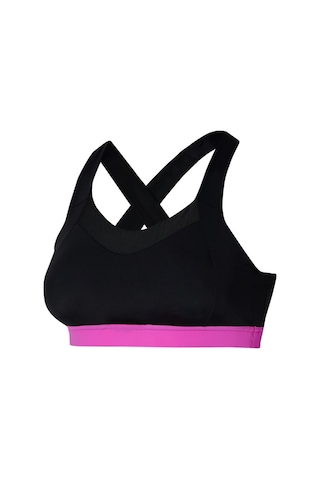 Mizuno Mızuno High Support Kadın Spor Sütyen Siyah Pembe Bantlı