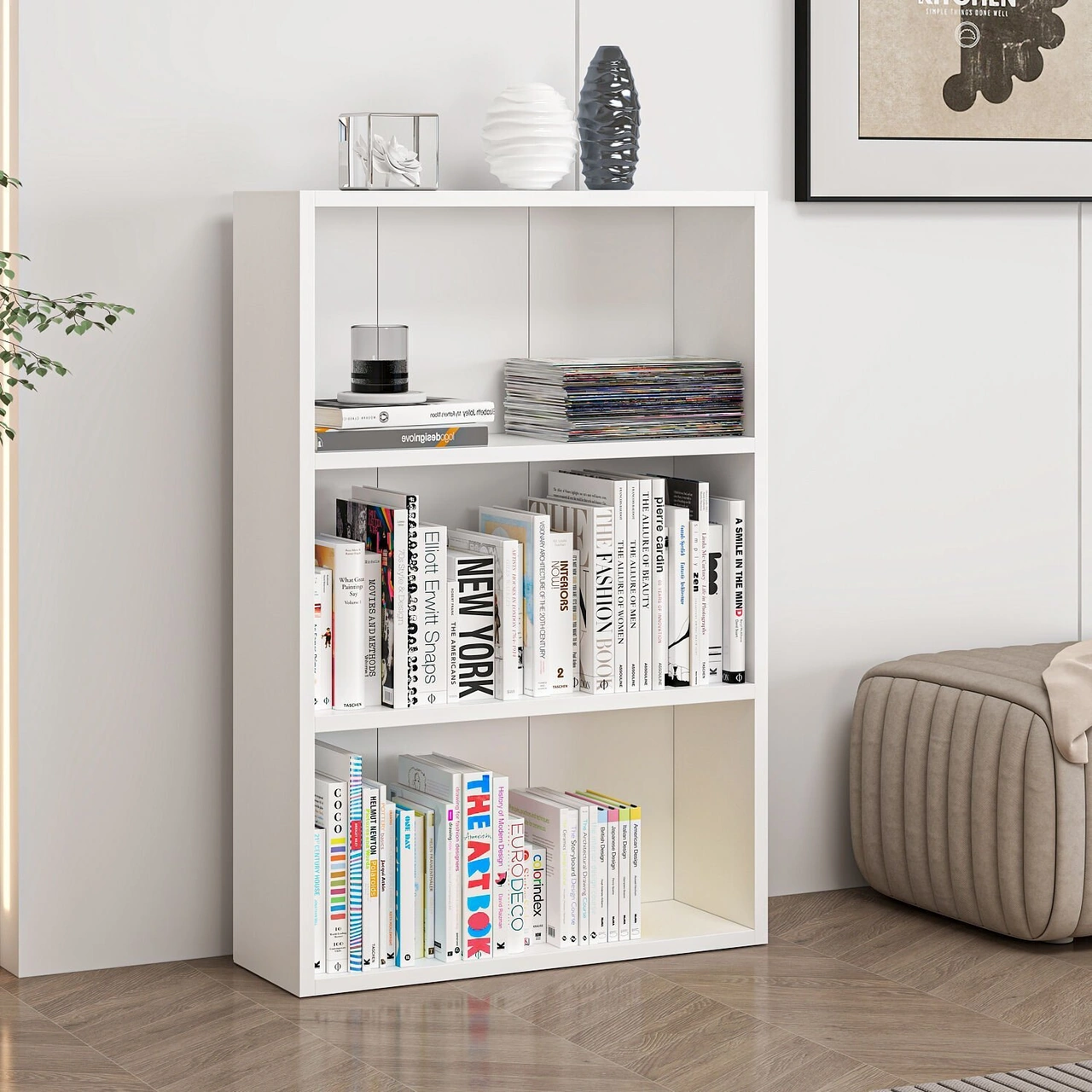 Adel 2 Raflı Kitaplık - Beyaz Beyaz