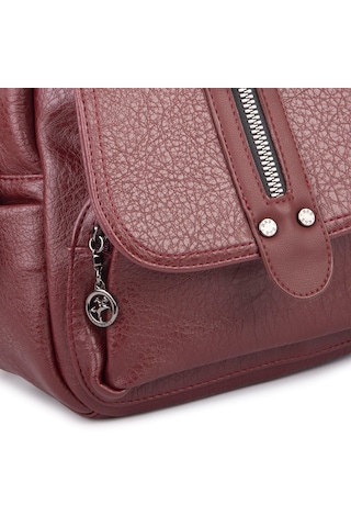 Nas Bag Kadın Sırt Çantası Ve Omuz Çantası Dönüştürülebilir Tasarımlı Ürün Bordo Victoria
