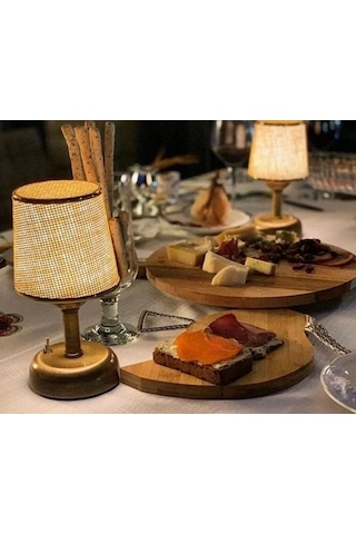 Riolight Retro,rustik,vintage Ledli Pilli Abajur Gece Lambası