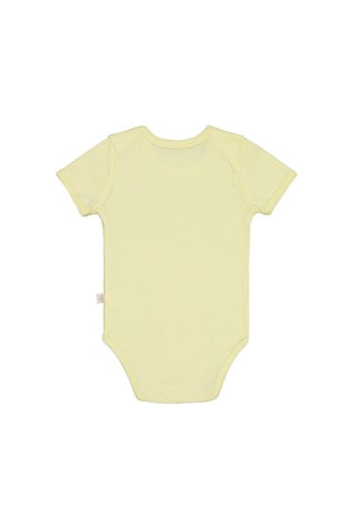 Civil Baby Düz Renkli Kısa Kol 3-9 Ay Çıtçıtlı Badi - Sarı 3-6 Ay Sarı