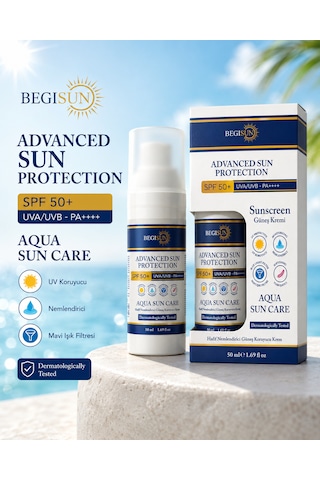 Güneş Kremi Su Bazlı Spf50+ Pa++++ Aqua Sun Care Leke Karşıtı Ton Eşitleyici 50 Ml