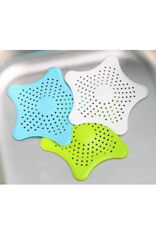 Vakumlu Yıldız Süzgeç Silikon Lavabo Küvet Gider Süzgeci