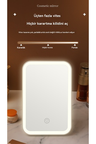 Aurora Led Makyaj Aynasıkatlandır Beyaz