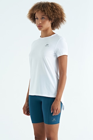 Tommy Life Beyaz Sırt Yırtmaç Detaylı O Yaka Kısa Kollu Standart Kalıp Kadın T-shirt - 97267 Beyaz