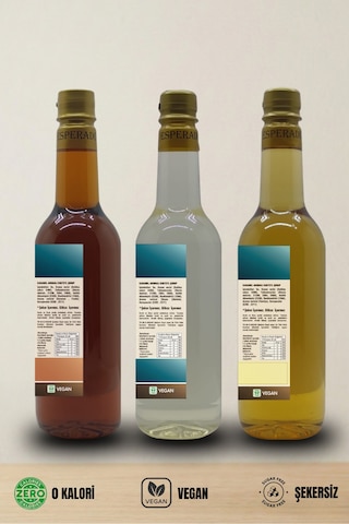 Şekersiz Sugar Free Vanilya Beyaz Çikolata Toffnut Aromalı Şurub 750 Ml X 3 Adet Diğer