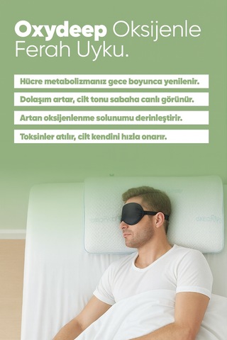 Tago Home Oxydeep Ortopedik Visco Yastık Nefes Alabilen - Uyku Düzenleyen - Yorgunluk Önleyici Beyaz