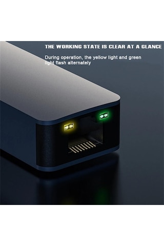 JFIND Usb Type C Adaptör RJ45 Ethernet Dönüştürücü Metalik Gri
