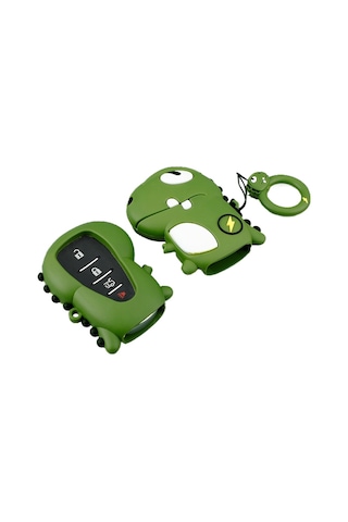 Jzcat Aircraft Chevrolet B Uyumlu Şimşek Ejderha Silikon Karikatür Araba Anahtarı Kılıfı