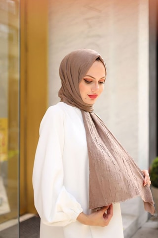 Bambu Kraş Şal Tesettür Giyim, Yüksek Kalite, Hafif, Rahat, Şık, Premium, Lux, Shawl, Scarf Vizon