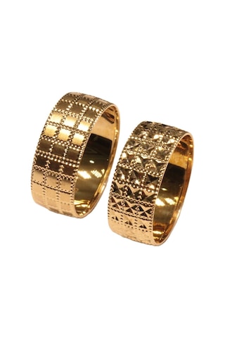 Hakan Güler Kuyumculuk Altın Taşsız Desenli Alyans