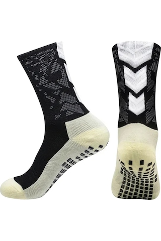 Moveevo Tüm Mevsimler İçin Spor Çorap - 1 Çift Paket - Siyah - Fitness Ve Vücut Geliştirme İçin Siyah