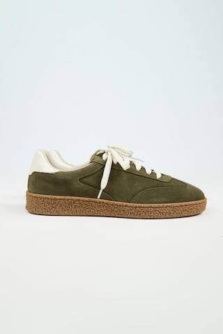 Krahe Palminteri 2 Erkek Hakiki Deri Bağcıklı Haki-ekru Sneakers