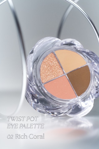 4'lü Far Paleti + Mini Boy Icy Glow Set Muzıgae Mansıon Twist Pot Eye Palette 02 Rich Coral 02 Rich Coral