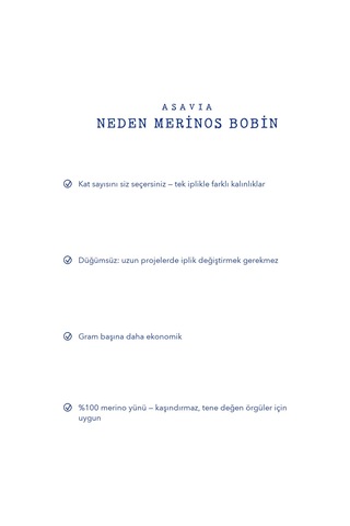 Asavia İtalyan Merinos Yünü Bobin Örgü İpi %100 Merino 100 Gr 1350 M Kahve