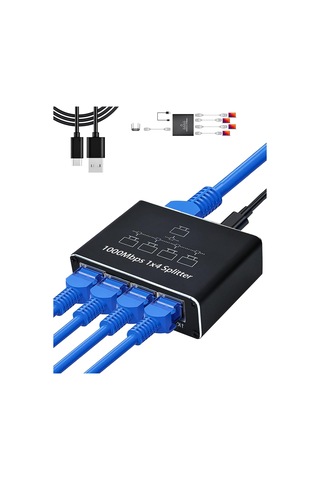 Rj45 Gigabit Ethernet Çoklayıcı 1x4 100m İletim