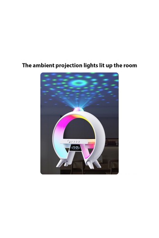 Gajeena G66 Multifonksiyonlu Bluetooth Hoparlör: Renkli Işık Efekti, Saat Gösterimi, Konuşma Fonksiyonu, Kablosuz Şarj Ve Taşınabilir Karaoke