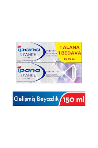 İpana 3 Boyutlu Beyazlık Luxe Perfection Diş Macunu 2x75 ml