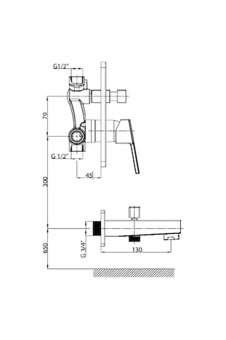 Gpd Tam Ankastre Duş Seti Ritmo Krom