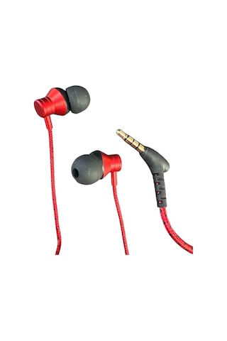 Sword Hsr01 Mikrofonlu Kablolu Kulak İçi Kulaklık 3.5mm L Jack Girişli Kırmızı Slc01k