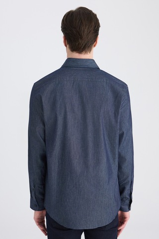 D'S Damat Ds Damat Comfort İndigo Düz Gömlek 5hc02ph06327m Çok Renkli