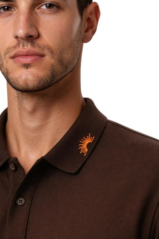 Arma Ar-ma Erkek Polo Yaka Tişört Baskisiz Basic Örme Kumaş Regular Fit %100 Pamuk 30/1 Çift Toplama Penye Pike Y31374358302 Kahverengi-k1